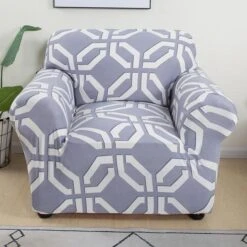 Housse Pour Fauteuil Club Mosaïque Gris
