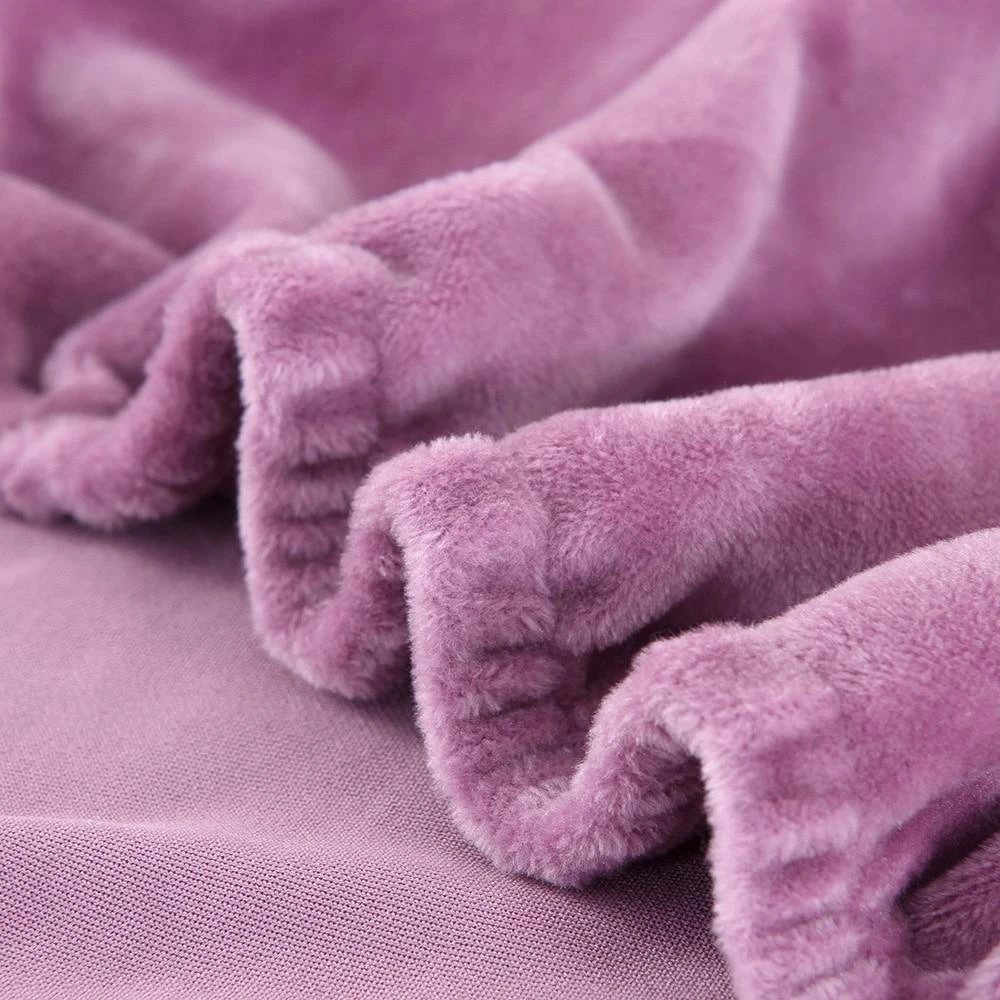 Housse Pour Fauteuil Club Velours Mauve 4 Housse Pour Fauteuil Club Velours Mauve – Image 4