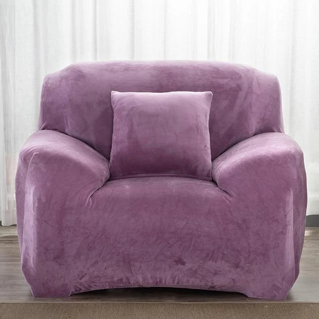Housse Pour Fauteuil Club Velours Mauve 1 Housse Pour Fauteuil Club Velours Mauve