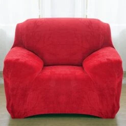 Housse Pour Fauteuil Club Velours Rouge