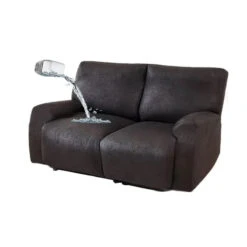 Housse De Fauteuil Relax En Similicuir Noir -Housse Moderne housse pour grand fauteuil relax releveur electrique housse moderne 2