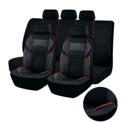 Housse Pour Siège De Voiture Noir Et Rouge