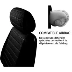 Housse Pour Siège De Voiture Noir Et Gris -Housse Moderne housse pour siege voiture housse moderne 3