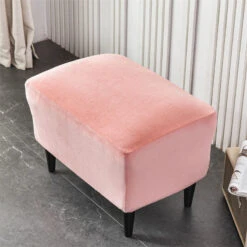 Housse De Fauteuil Crapaud Velours Rose 11 Housse De Fauteuil Crapaud Velours Rose -Housse Moderne housse repose pied velours rose housse moderne