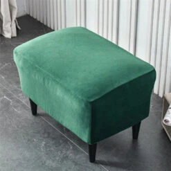 Housse De Fauteuil Crapaud Velours Vert Forêt 13 Housse De Fauteuil Crapaud Velours Vert Forêt -Housse Moderne housse repose pied velours vert housse moderne
