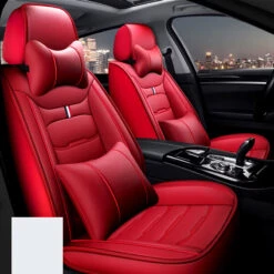 Housse Siège Auto En Simili Cuir Rouge -Housse Moderne housse siege auto cuir housse moderne 3