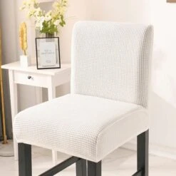 Housse Tabouret De Bar Blanc