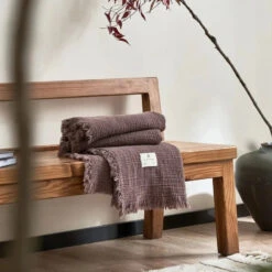 Plaid Canapé Gaze De Coton Mauve 9 Plaid Canapé Gaze De Coton Mauve -Housse Moderne plaid pour canape dangle avec meridienne housse moderne 4