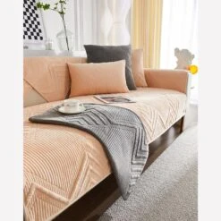 Protège Canapé Milo Rose Poudré -Housse Moderne protection de canape housse moderne 1