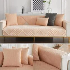 Protège Canapé Milo Rose Poudré -Housse Moderne protection de canape housse moderne 6