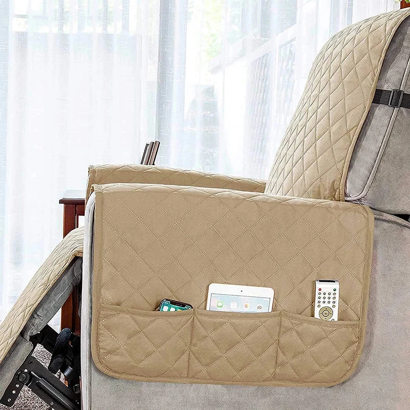 Protège Fauteuil Relax Unie Beige 2 Protège Fauteuil Relax Unie Beige – Image 2