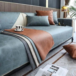 Housse Pour Assise De Canapé En Pu Cuir Bleu Pétrole 10 Housse Pour Assise De Canapé En Pu Cuir Bleu Pétrole -Housse Moderne protege canape en pu cuir bleu petrole housse moderne 4