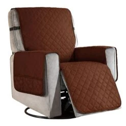 Protège Fauteuil Relax Unie Marron 7 Protège Fauteuil Relax Unie Marron -Housse Moderne protege dossier fauteuil relax housse moderne 3