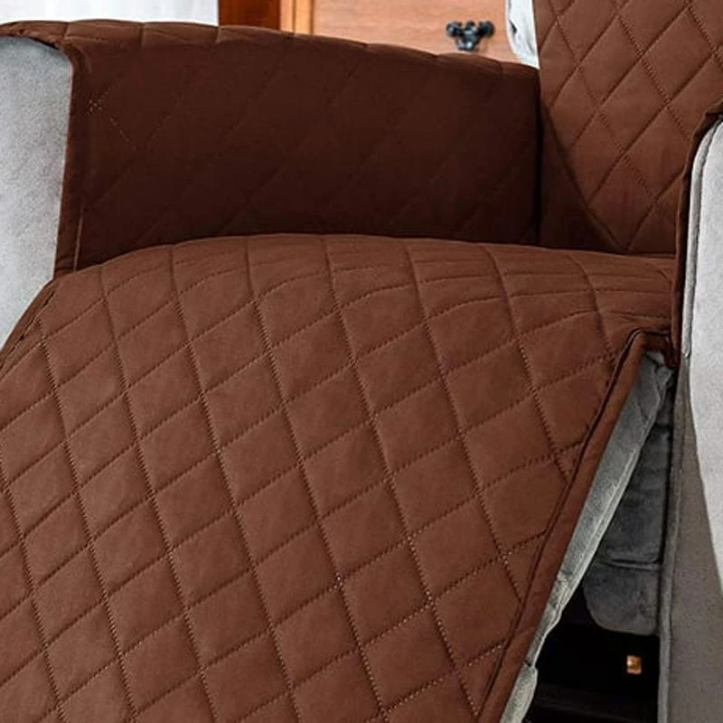 Protège Fauteuil Relax Unie Marron 3 Protège Fauteuil Relax Unie Marron – Image 3